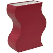 Atmosphera Chéri Gietijzeren vaas - 21x8x25cm - Rood