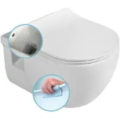 Sapho Brilla - Hangend toilet met bidetdouche, Rimless, wit 100612