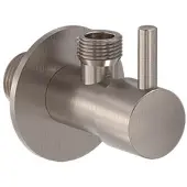 May Hoekstopkraan g1/2"xg3/8" geborsteld nickel pvd