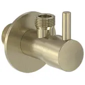 May Hoekstopkraan G1/2" x G3/8" Geborsteld Mat Goud PVD
