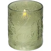Star Trading LED-kaars Leaf van was, groen, 8,5x10cm