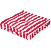 Homescapes zitkussen brede strepen rood 50 x 50 x 10 cm