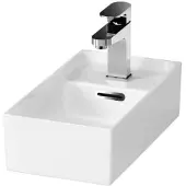 Loge Crea - Fontein 40x22 cm, met overloop, kraangat, wit K114-004