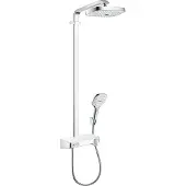 Hansgrohe Raindance Select E Showerpipe 300 2jet met ShowerTablet Select 300, wit/chroom