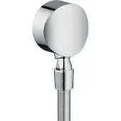 Hansgrohe FixFit muuraansluitbocht S met terugslagklep en kogelgewricht, chroom
