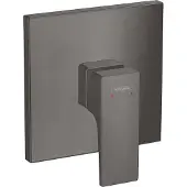 Hansgrohe Metropol ééngreeps douchemengkraan afbouwdeel met rechte greep, Brushed Black Chrome