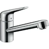 Hansgrohe focus m42 eengreeps keukenmengkraan 100 met coolstart en ecoclick, chroom
