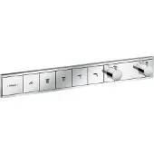 Hansgrohe Thermostaat RainSelect f UP-Thermostaat, 5 uitgangen, chroom, verchroomd, inbouwset, geschikt voor 5 uitgangen