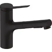 Hansgrohe zesis m33 eengreeps keukenmengkraan 150 uittrekbare vuistdouche 2jet sbox lite, mat zwart
