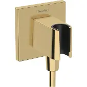 Hansgrohe fixfit e muuraansluitbocht met handdouchehouder, polished gold-optic