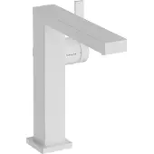 Hansgrohe Tecturis E ééngreeps wastafelkraan 150 Fine CoolStart met afvoerplug, mat wit