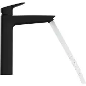 Hansgrohe logis eengreeps wastafelmengkraan 190 met popup trekwaste, mat zwart