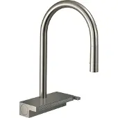 Hansgrohe Aquno Select M81 ééngreeps keukenkraan 170, uittrekbare vuistdouche, 3jet, rvs look