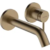 Hansgrohe Tecturis S - Inbouw Wastafelkraan - voor wandmontage - Ééngreeps bediening - 16,5 cm uitloop - Brushed Bronze