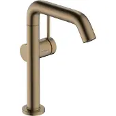 Hansgrohe Tecturis S ééngreeps wastafelkraan 210 Fine CoolStart met draaibare uitloop en PushOpen afvoerplug, Brushed Bronze
