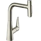 Hansgrohe Talis Select M51 M5117-H220 ééngreeps keukenmengkraan met uittrekbare vuistdouche, rvs look