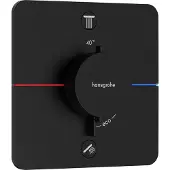 Hansgrohe ShowerSelect Comfort Q thermostaat inbouw voor 2 functies met geïntergreerde zekerheidscombinatie volgens EN1717, mat zwart