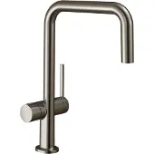 Hansgrohe spoelwastafelmengkraan met één hendel, model U 220 Talis M54, met GA-ventiel, 1 straal, roestvrijstalen look
