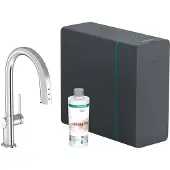 Hansgrohe aqittura m91 soda systeem 210, uittrekbare uitloop, 1jet, sbox, chroom