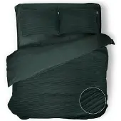 Eleganzzz Dekbedovertrek Micropercal Serenity Flow - deep teal 200x200/220cm
