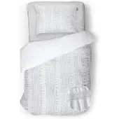 Eleganzzz Dekbedovertrek Micropercal Pure Stitches - crystal white 140x200/220cm