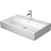 Duravit Wastafel H13.5xD47cm 1 kraangat rechthoek Keramiek Wit