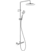 Duravit Regendouche System 1000 – Thermostaat Douche – 3 Straalsoorten – Temperatuurbeveiliging Veiligheid – Chroom Hoogglans