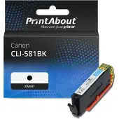 PrintAbout Inktcartridge CLI-581BK Zwart geschikt voor Canon