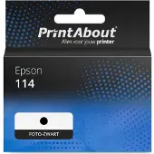 PrintAbout Inktcartridge 114 (C13T07B140) Foto-zwart geschikt voor Epson