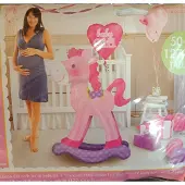 Amscan AirWalker Hobbelpaard "It's a girl" Roze 58 x 127 cm