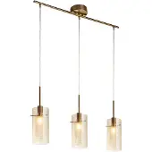 Searchlight 3-lichts hanglamp Duo 3 goud