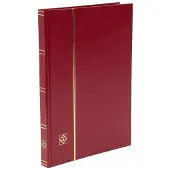 Leuchtturm Postzegelinsteekalbum met 32 zwarte bladzijden - Basic S32 rood