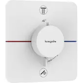 Hansgrohe showerselect comfort q thermostaat inbouw voor 2 functies, mat wit