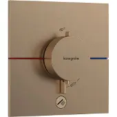 Hansgrohe ShowerSelect Comfort E thermostaat inbouw voor 1 functie en extra uitgang, Brushed Bronze