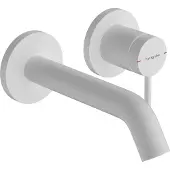 Hansgrohe Tecturis S ééngreeps wastafelkraan inbouw voor wandmontage, met uitloop 16,5 cm, mat wit