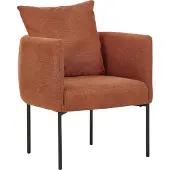 Beliani MALMOS - Fauteuil-Bruin-Kunstlinnen