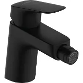 Hansgrohe logis eengreeps bidetmengkraan 70 met popup trekwaste, mat zwart
