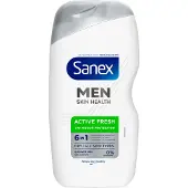 Sanex 6x Douchegel Men Skin Health Active Fresh 400 ml