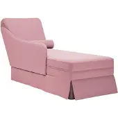 vidaXL Chaise longue met bolster en rechterarmleuning fluweel roze