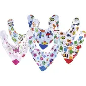 Nuby Slabbetje Bijthoek Junior 22 Cm Katoen Rood