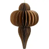 Décoris Kersthanger | papier | ornament vorm | bruin | 40cm