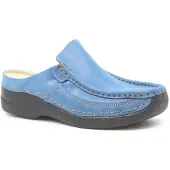 Wolky Instapper Women Roll Slide Fantastic Leather Atlantic Blue-Schoenmaat 40