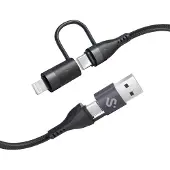Subblim SUBCAB-4IN101 USB-kabel USB 2.0 1 m USB C Zwart