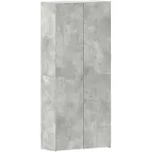 vidaXL Schoenenkast 80 x 35.5 x 180 cm Bewerkt hout Grijs