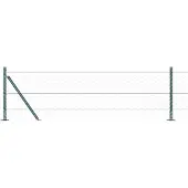 vidaXL Hexagonaal omheining met betonnen fundering, 50 x 0,6 m, groen net