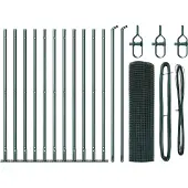 vidaXL gelast draadhek met betonnen voetstuk 25 x 0,5 m Groen Mesh