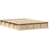 vidaXL Bedframe Bruin 160 x 200 cm Massief grenenhout