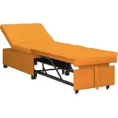 vidaXL Uittrekbare Slaapbank Dongeel 194 x 50 x 82 cm Stof