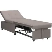 vidaXL Uittrekbare Slaapbank Taupe 194 x 50 x 82 cm Stof
