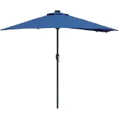 vidaXL Tuinparasol 294 x 150 x 223 cm Polyester en Staal Azuurblauw